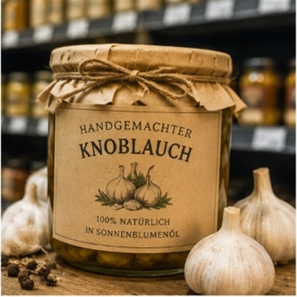 Knoblauch in Sonnenblumenöl